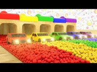 کارتون ماشین ها با توپ های رنگی