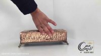 جا دستمال کاغذی مسی قلمزنی مدل هخامنشی