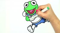 رنگ آمیزی کودکان - قورباغه کرمیت