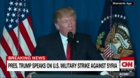 صحبت های ترامپ در مورد حمله امریکا به پایگاه هوایی سوریه