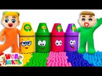 کارتون خمیر بازی کودکانه : مداد شمعی های رنگی