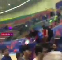 درگیری در پایان بازی والیبال ایران - استرالیا