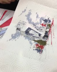 اسکیس رو دستمال توالت