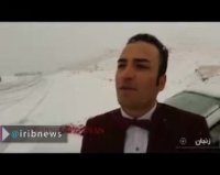 برف جلوی عروسی را گرفت!