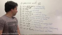 اصطلاحات زبان انگلیسی با حرف اضافه on