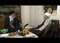 ‫حضور مقام معظم رهبری در منزل حضرت آیت الله مجتبی تهرانی‬ 