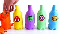 برنامه سرگرمی کودک  بطری های شیر رنگین کمان با دانه های توپی کودکانه