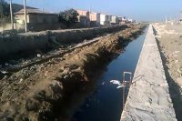 اتمام دیواره چینی ضلع شمالی کانال مسیر محل شنا بندرترکمن