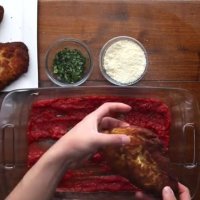 مرغ سوخاری با پنیر