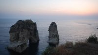 صخره های زیبای روشه در لبنان