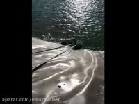 فداکاری تکنسین اورژانس برای نجات جان دو غریق