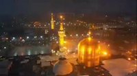 بارش رحمت الهی در شب میلاد حضرت علی اکبر علیه السلام در حرم مطهر رضوی