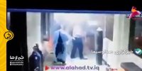 لحظه انفجار کپسول‌های اکسیژن در بیمارستان ابن‌الخطیب در بغداد