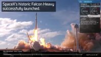 ویدئویی از مراحل پرتاب تاریخی موشک FalconHeavy