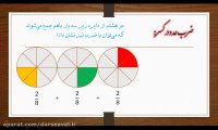 ضرب عدد در کسر ریاضی پایه چهارم