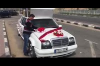 لیموزین ابتکاری مردم غزه برای مراسم عروسی