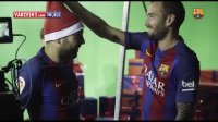 پشت صحنه کلیپ بازیکنان بارسلونا برای کریسمس