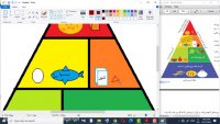 آموزش نقاشی هرم غذایی کار و فناوری پایه هفتم با نرم افزار paint