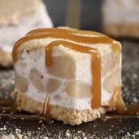 دسر بیسکوییتی با کمپوت سیب