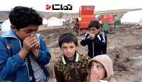 بارندگی و سرما در مناطق زلزله زده کرمانشاه