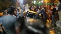 اولین تصاویر حادثه چشمه اعلای دماوند و زیر گرفتن مردم توسط راننده پراید