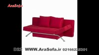 کاناپه مبل تختخواب شو (تخت شو) دو نفره همراه با نشیمن دو نفره مدل D22  آرا سوفا