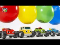 کارتون ماشین ها : یادگیری رنگ ها با کمک بادکنک ها