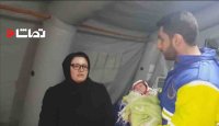 تولد نوزاد در دل مناطق زلزله زده