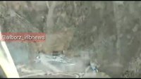 تصاویر هوایی از محل ریزش تونل در آزادراه تهران شمال