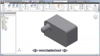 آموزش ابتدایی مدل سه بعدی اینونتور 3D Model In Inventor LT 2015 گام هفتم