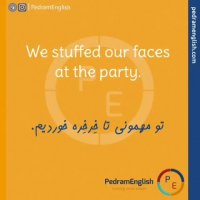 We stuffed our faces at the party