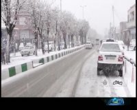 غافلگیری رانندگان در جاده ها به علت بارش سنگین برف