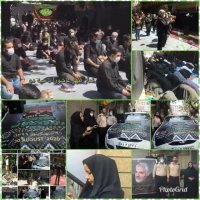 اقامه نماز ظهر عاشورا در کوچه پس  کوچه های دارالشهدای تهران