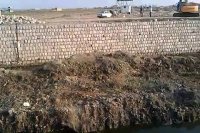 اتمام پی ریزی ضلع جنوبی کانال مسیر محل شنا بندرترکمن جهت دیواره چینی