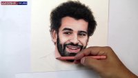 طراحی هنرمندانه چهره محمد صلاح