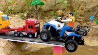 ماشین بازی کودکانه بیبو بیبو : نجات ماشین پلیس از آب و عملیات پل سازی