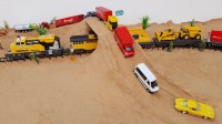 ماشینها کارتون ماشین بازی کودکانه : انواع کامیون و قطار بازی در شن و ماسه
