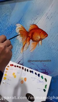 تست رنگی در حین نقاشی (آموزش رنگ و روغن)