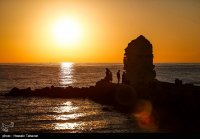 منظره تماشایی خورشید گرفتگی در کیش