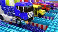 کارتون ماشین های رنگی : پارکینگ لگو با سرسره