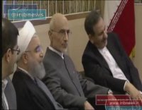 شوخی روحانی با دیگر نامزدها در مراسم قرعه کشی قبل از آغاز مناظره