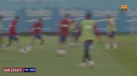 تمرینات آماده سازی بازیکنان بارسلونا