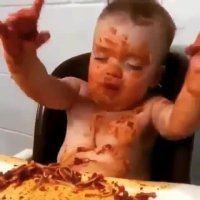 داره شنا می کنه تو ماکارونی