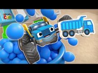 کارتون ماشین سنگین : سرسره های جادویی رنگی و یادگیری نام انواع ماشین ها