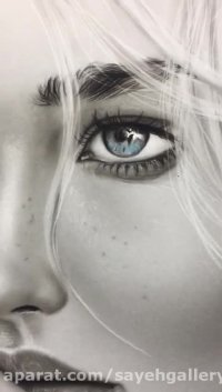 طراحی چهره سیاه قلم