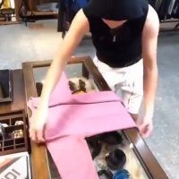 ترفند سرعتی تا زدن بلوز - شلوار