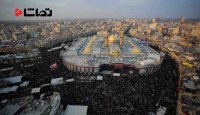 تصاویر هوایی از پیاده‌روی زائران اربعین حسینی