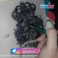 تمرین طراحی تتو یکی از هنرجویان از تهران