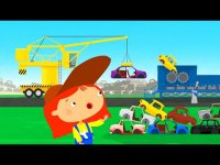 کارتون ماشین بازی : دختر مکانیک و اوراق ماشین ها با جرثقیل