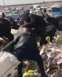 حمله غیور مردان ایرانی به تریلی تصادفی که ریکا بارش بود